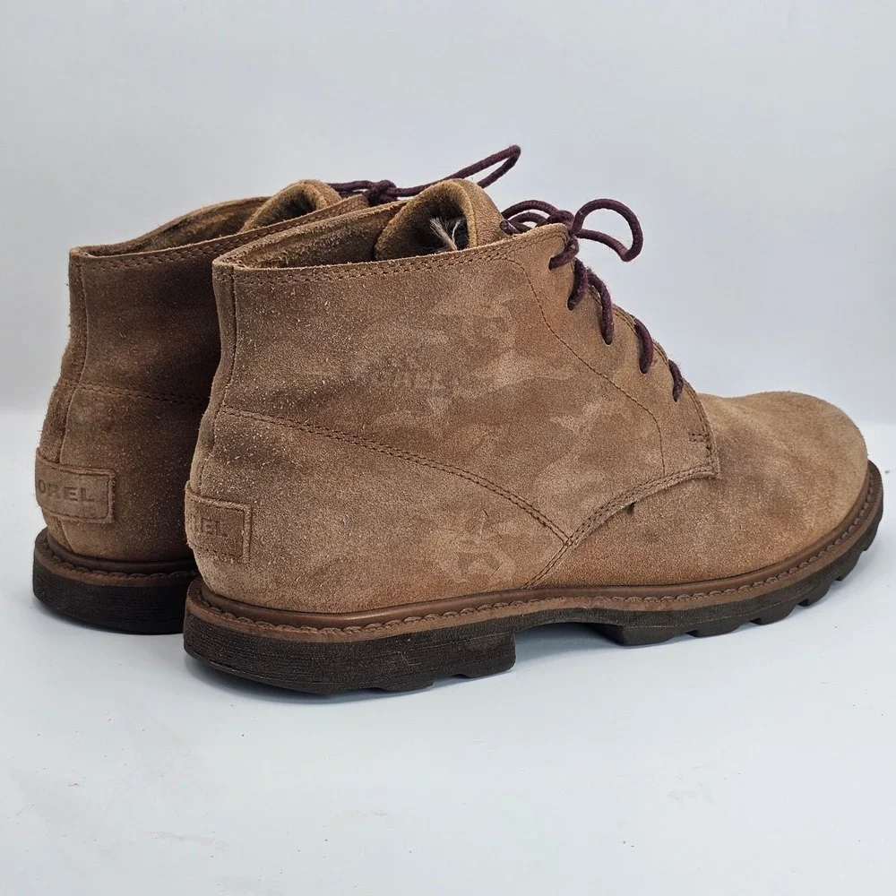 Sorel Madson Chukka Tan Suede Camo Lace Up Boots Mens 9.5 NM2462-286